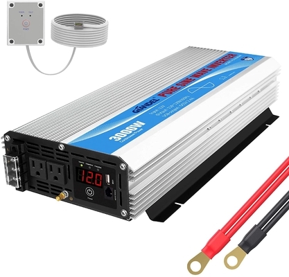 inversor puro DC12V do poder de onda do seno 3000W a AC120V com controlo a distância