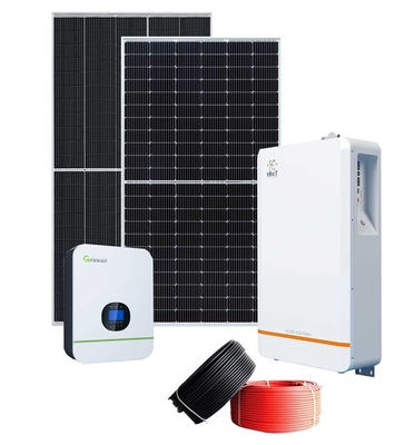 Do agregado familiar do suporte sistema solar apenas sistema Growatt 5000TL HVM do painel solar de 15 quilowatts