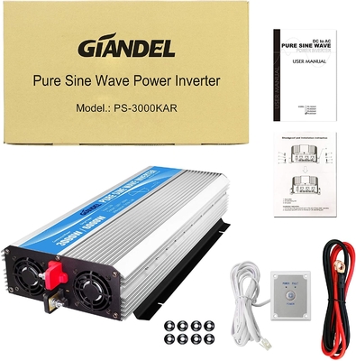 inversor puro DC12V do poder de onda do seno 3000W a AC120V com controlo a distância