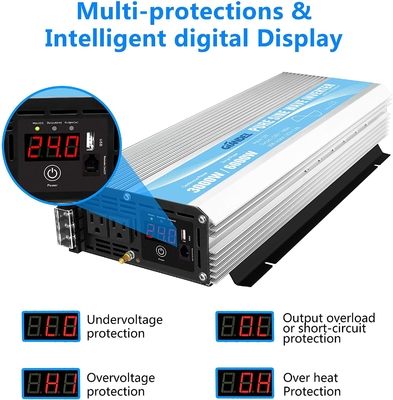 Inversor solar híbrido puro 3000W MSDS UN38.3 da onda de seno de DC24V