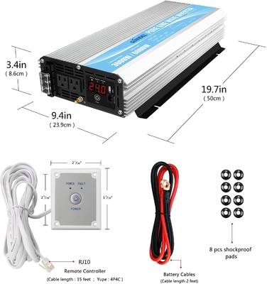 Inversor solar híbrido puro 3000W MSDS UN38.3 da onda de seno de DC24V