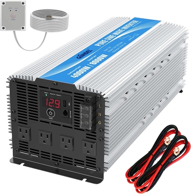 Inversor puro solar híbrido resistente do poder de onda do seno do diodo emissor de luz 4000W do inversor de 12V 2.4A