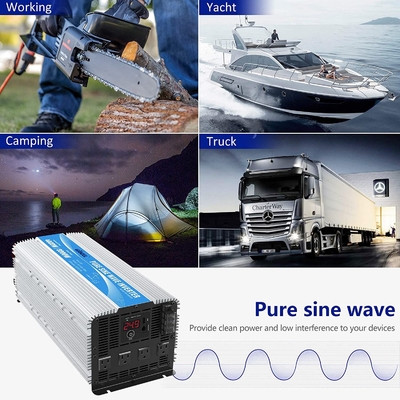 Inversor puro 1.5Amps da onda de seno de Giandel 4000W 24V com quatro tomadas da C.A.