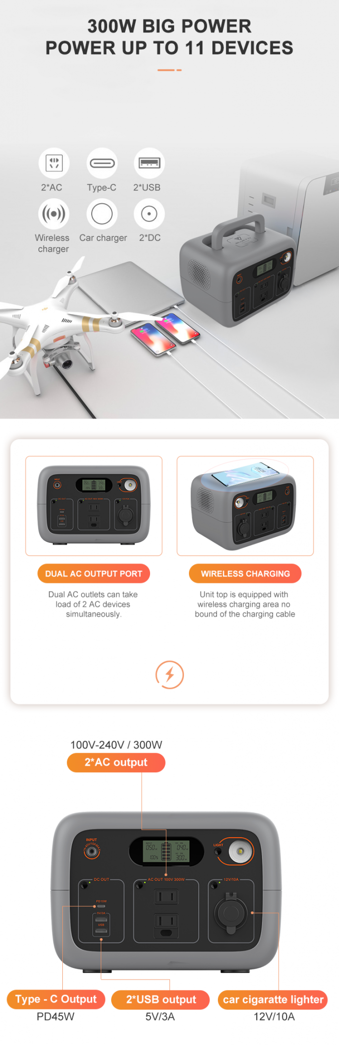 Casa mini 300W Bluetti 220V de acampamento 500W exterior fora do gerador solar portátil móvel da central elétrica de bateria de lítio Lifepo4 da grade
